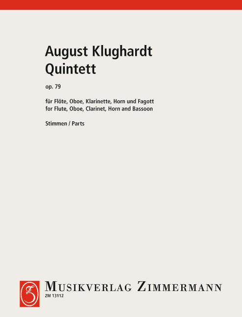 Quintett op.79&nbsp;&nbsp;für Flöte, Oboe, Klarinette, Horn und Fagott&nbsp;&nbsp;Stimmen