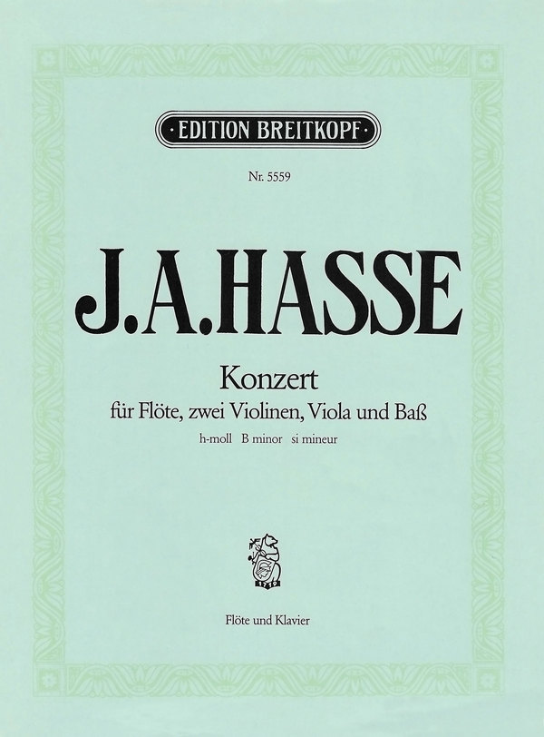 Konzert&nbsp;&nbsp;für Flöte, 2 Violinen, Viola und Bass&nbsp;&nbsp;für Flöte und Klavier