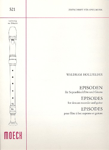 Episoden für Sopranblockflöte  und Gitarre, 1982  Partitur