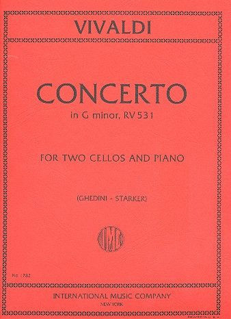 Concerto in g Minor FIII:2 (RV531 / P411)&nbsp;&nbsp;for 2 cellos and piano&nbsp;&nbsp;