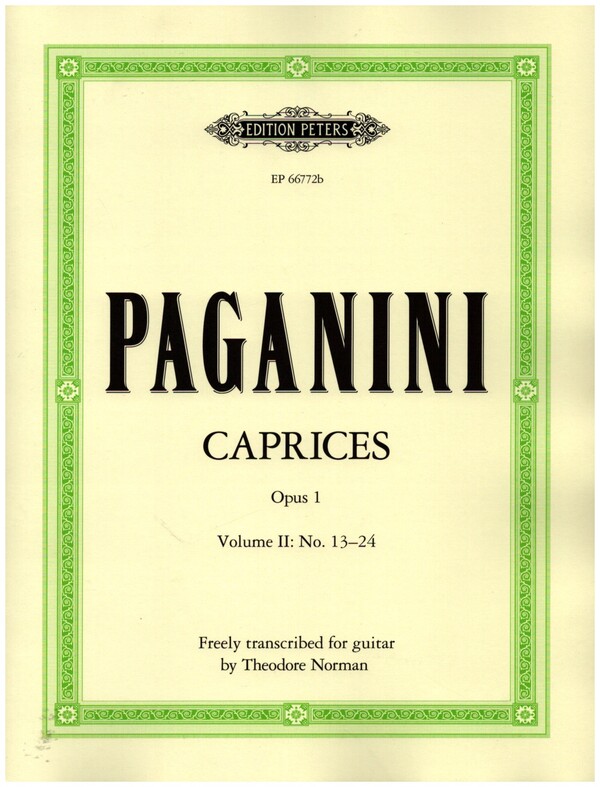 Caprices op.1 vol.2 (nos.13-24)&nbsp;&nbsp;for guitar&nbsp;&nbsp;