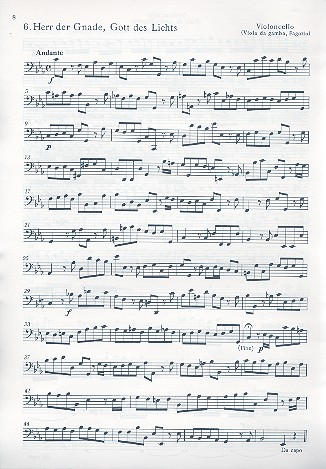 6 Arien aus dem harmonischen&nbsp;&nbsp;Gottesdienst&nbsp;&nbsp;Bc-Stimme