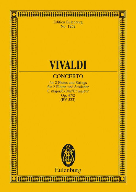 Concerto grosso C-Dur op.47,2  für 2 Flöten und Streicher  Studienpartitur