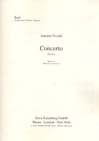 Concerto grosso C-Dur op.47,2  für 2 Flöten und Streicher  Cello/Bass