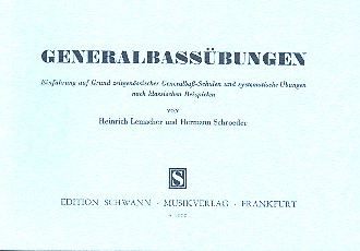 Generalbassübungen&nbsp;&nbsp;für Orgel (Klavier)&nbsp;&nbsp;
