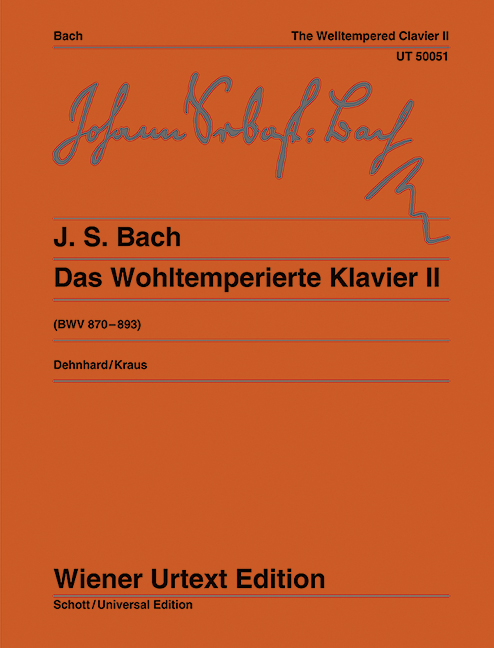 Das Wohltemperierte Klavier Teil 2 - BWV870-893&nbsp;&nbsp;für Klavier&nbsp;&nbsp;