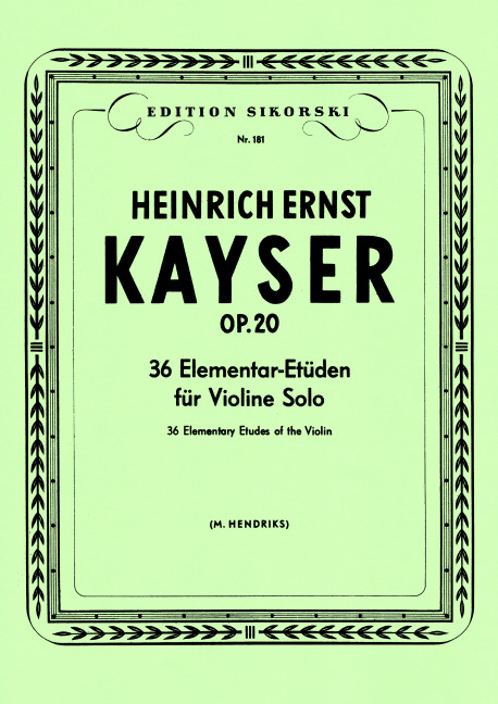 30 Elementaretüden op.20 und op.26  für Violine  