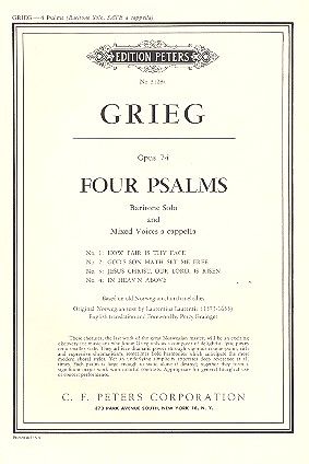 Psalmen op.74&nbsp;&nbsp;für gem Chor a cappella&nbsp;&nbsp;Singpartitur