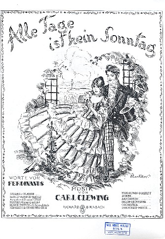 Alle Tage ist kein Sonntag&nbsp;&nbsp;für Gesang (tief) und Klavier&nbsp;&nbsp;