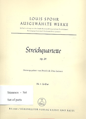 Streichquartett Es-Dur op.29,1  Stimmen  