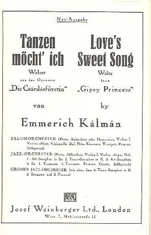 Tanzen möcht' ich&nbsp;&nbsp;für Salonorchester&nbsp;&nbsp;Klavier-Kondukteur und Stimmen