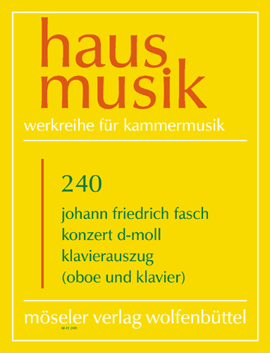 Konzert d-Moll&nbsp;&nbsp;für Oboe und Orchester&nbsp;&nbsp;Klavierauszug für Oboe und Klavier