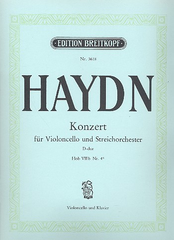 Konzert D-Dur Nr.2 Hob.VIIB:4&nbsp;&nbsp;für Violoncello und Orchester&nbsp;&nbsp;für Violoncello und Klavier