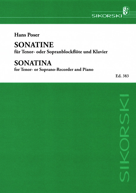 Sonatine op.36,3 für Tenorblockflöte&nbsp;&nbsp;(Sopranblockflöte) und Klavier&nbsp;&nbsp;