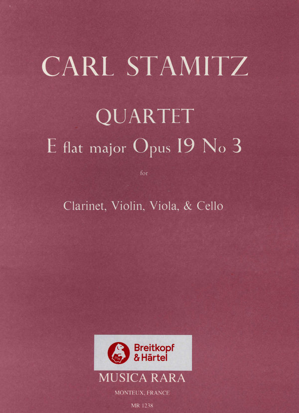 Quartett E-Dur op.19,3&nbsp;&nbsp;für Klarinette und Streichtrio&nbsp;&nbsp;Stimmen