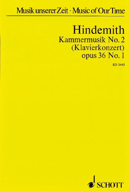 Kammermusik Nr.2 op.36,1  für Klavier und 12 Soloinstrumente  Studienpartitur