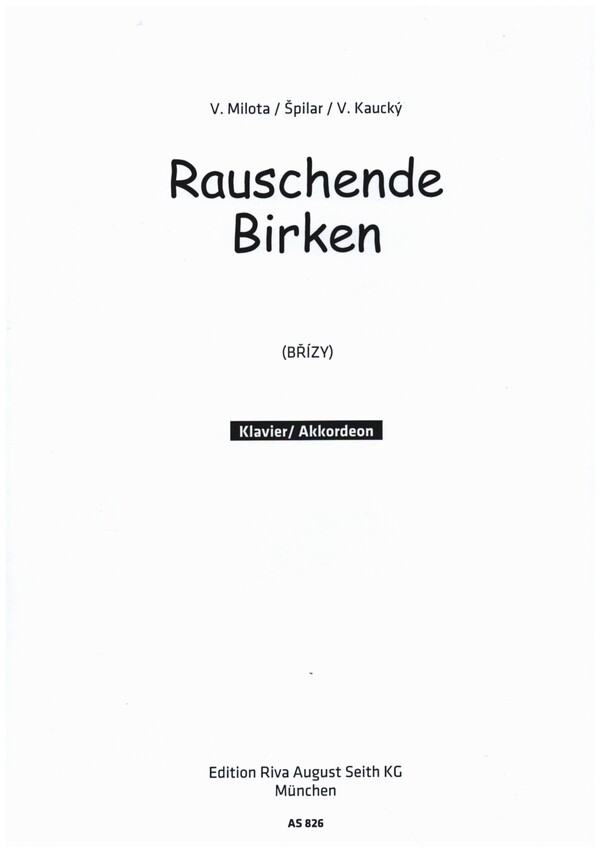 Rauschende Birken: Einzelausgabe  für Klavier / Akkordeon  Brizy
