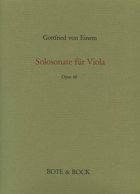 Sonate op.60  für Viola  