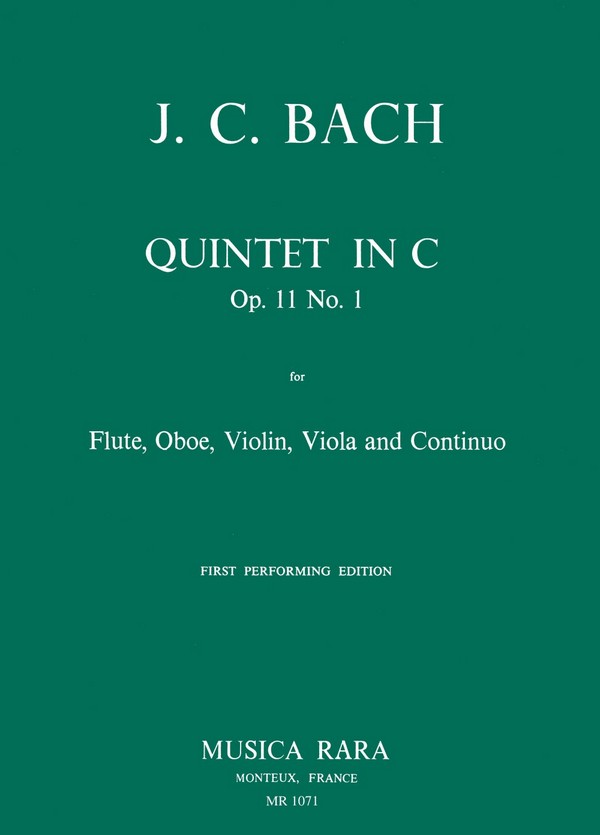 Quintett C-Dur op.11,1  für Flöte, Oboe, Violine, Viola und Bc  