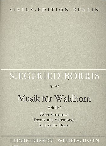 2 Sonatinen und Thema mit Variationen op.109  für 2 Hörner  Spielpartitur
