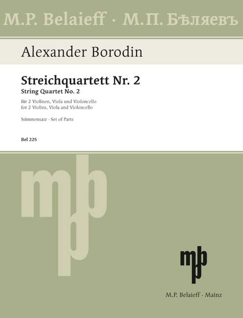 Streichquartett D-Dur Nr.2  für Streichquartett  Stimmen