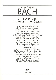 21 Kirchenlieder in vierstimmigen Sätzen&nbsp;&nbsp;&nbsp;&nbsp;