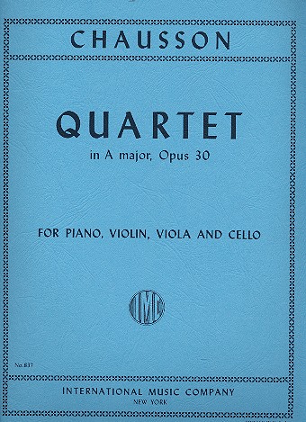 Quartet A major op.30  for piano violin, viola and cello  4 parts
