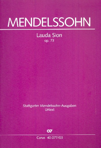 Lauda Sion op.73&nbsp;&nbsp;für Soli (SATB), gem Chor und Orchester&nbsp;&nbsp;Klavierauszug