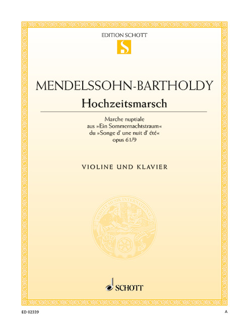 Hochzeitsmarsch&nbsp;&nbsp;für Violine und Klavier&nbsp;&nbsp;