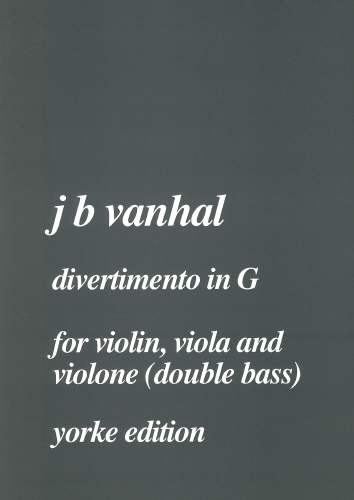 Divertimento in g major&nbsp;&nbsp;for violin, viola and violone (double bass)&nbsp;&nbsp;score and parts