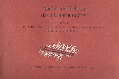 Aus Notenbüchern des 18 Jahrhunderts Band 2  für Altblockflöte und Klavier  