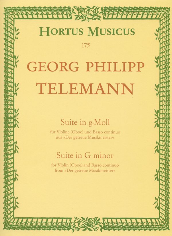 Suite g-Moll für Violine (Oboe)&nbsp;&nbsp;und Bc&nbsp;&nbsp;