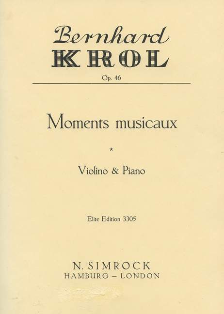 Moments musicaux op.46&nbsp;&nbsp;für Violine und Klavier&nbsp;&nbsp;