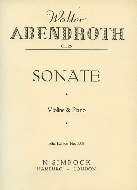 Sonate op.26  für Violine und Klavier  