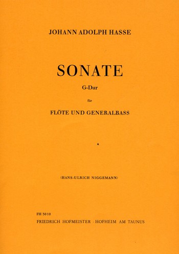 Sonate G-Dur&nbsp;&nbsp;für Flöte und Klavier&nbsp;&nbsp;