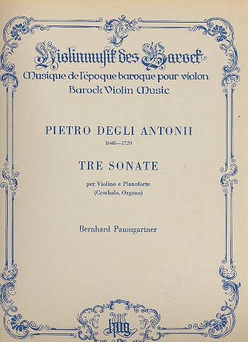 3 Sonaten aus op.5 für Violine  und Klavier  