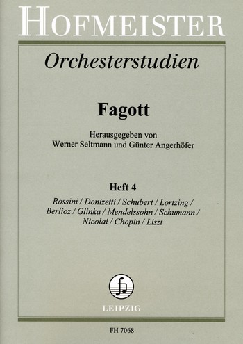 Orchesterstudien Fagott Band 4&nbsp;&nbsp;für Fagott&nbsp;&nbsp;