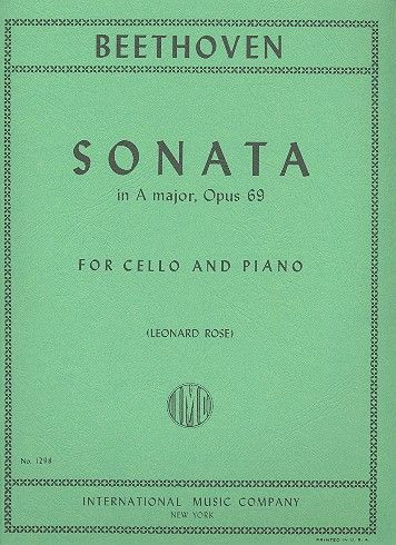 Sonata A major op.69&nbsp;&nbsp;for cello and piano&nbsp;&nbsp;