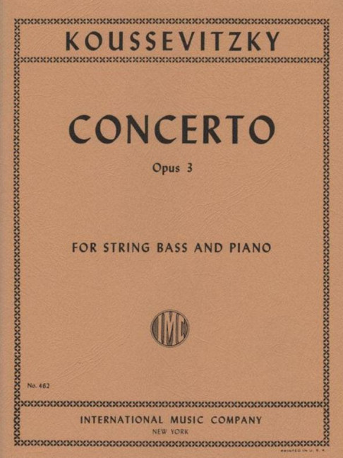 Concerto op.3  for double bass and piano  