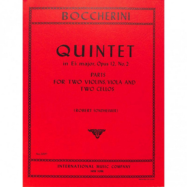 Quintet E flat major op.12,2&nbsp;&nbsp;for 2 violins, 2 violas and cello&nbsp;&nbsp;PARTS