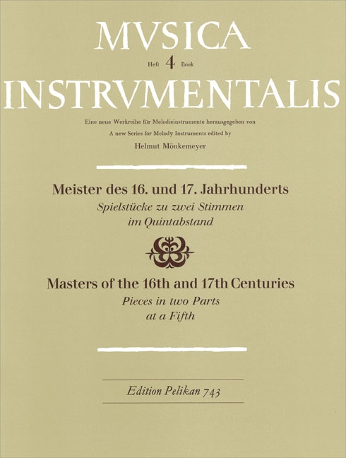 Meister des 16. und 17. Jahrhunderts&nbsp;&nbsp;für 2 Blockflöten (SA)&nbsp;&nbsp;Musica instrumentalis