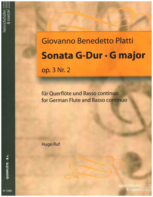Sonate G-Dur op.3,2  für Flöte und Bc  