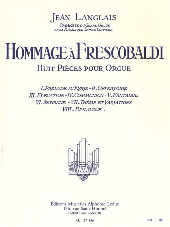 Hommage à Frescobaldi  pour orgue  