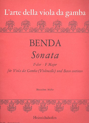 Sonata F-Dur für Viola da gamba  und Bc  Partitur und Stimmen