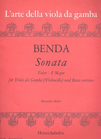 Sonata F-Dur für Viola da gamba  und Bc  Partitur und Stimmen