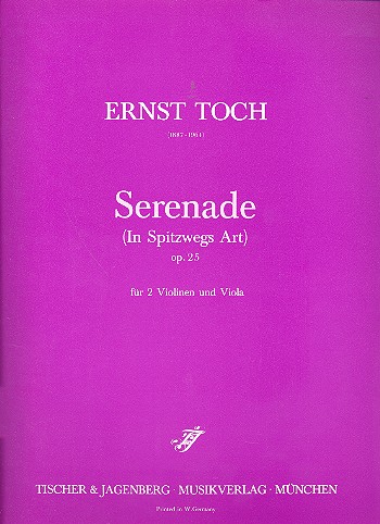 Serenade in Spitzwegs Art op.25  für 2 Violinen und Viola  Partitur und Stimmen