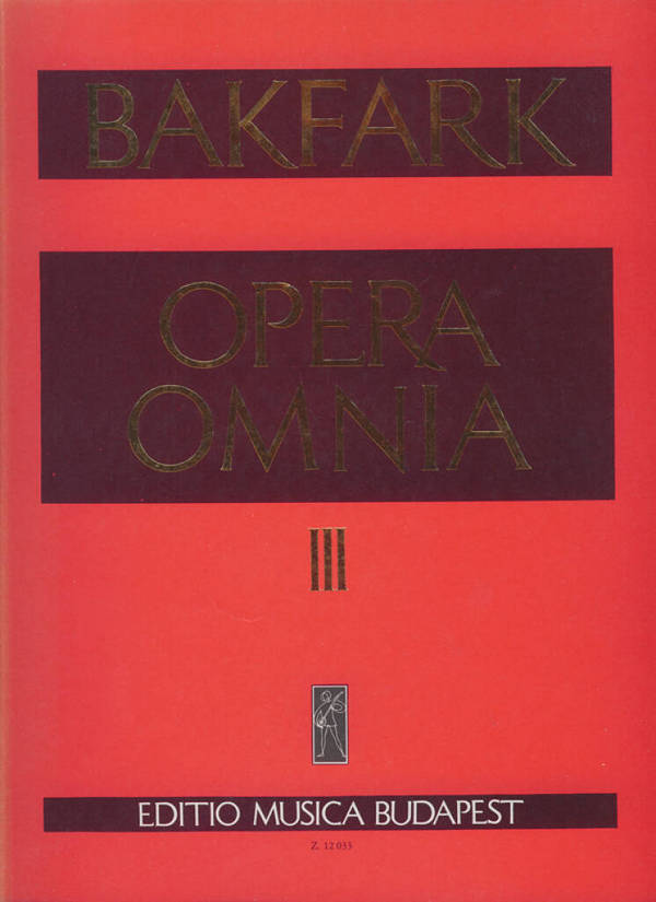 OPERA OMNIA&nbsp;&nbsp;3,&nbsp;&nbsp;EINZELNE WERKE