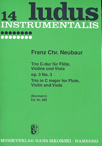 Trio C-Dur op.3,3: für Flöte, Violine und Viola  Stimmen  