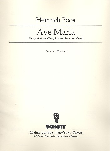 Ave Maria  für gem Chor a cappella  Singpartitur
