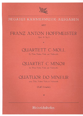 Quartett c-Moll op.16,2&nbsp;&nbsp;für Flöte und Streichtrio&nbsp;&nbsp;Stimmen